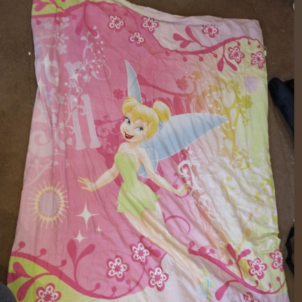 Reversible Tinker Bell twin bed comforter